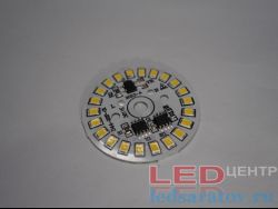 Светодиодная площадка SMD 2835, 24LED, 3000k-3200k, Ø45мм, AC220V, 12W (D-44)