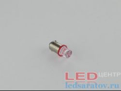 Светодиодная лампочка T4W, линза усеченная, красный