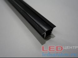  Профиль алюминиевый врезной PXG-103B-A, черный + мат. рассеиватель 13,5мм*13мм*2м (цена за 1 метр)