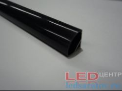  Профиль алюминиевый угловой PXG1616, черный + мат. рассеиватель 15,5мм*15,5мм*2м (цена за 1 метр)
