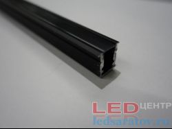  Профиль алюминиевый врезной PXG-1010, черный + мат. рассеиватель 17мм*10мм*2м (цена за 1 метр)