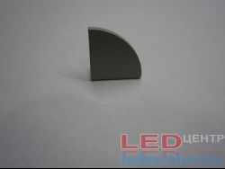 Заглушка торцевая  для профиля PXG20, глухая, серый LED-центр