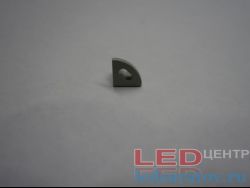 Заглушка торцевая  для профиля PXG08, сквозная, серый LED-центр