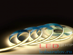 Светодиодная лента  COB, 480LED*3-4Lm, IP44, 5мм, 2pin, 12V, 12W-1м*5м, теплый