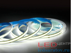 Светодиодная лента  COB, 480LED*3-4Lm, IP44, 5мм, 2pin, 12V, 12W-1м*5м, нейтральный