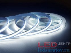 Светодиодная лента  COB, 480LED*3-4Lm, IP44, 5мм, 2pin, 12V, 12W-1м*5м, холодный
